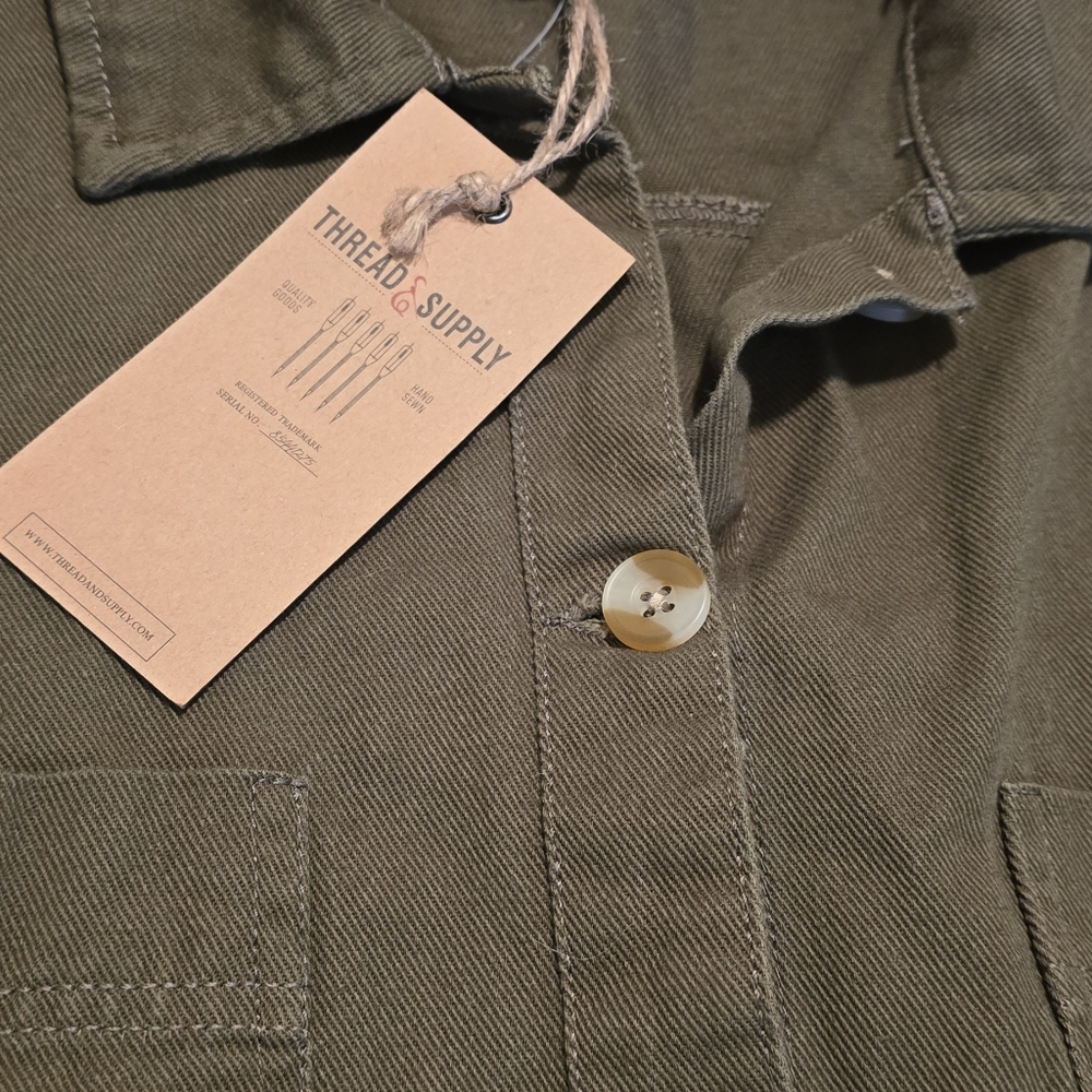 Thread & Supply Olive Green Shirt
